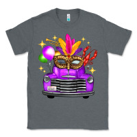 Charcoal Heather Mardi Gras Truck Leopard Mask Classic Tee - FaDigitalArtStudio