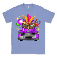 Colony Blue Mardi Gras Truck Leopard Mask Classic Tee - FaDigitalArtStudio