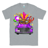Heather Grey Mardi Gras Truck Leopard Mask Classic Tee - FaDigitalArtStudio