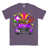 Lavender Mardi Gras Truck Leopard Mask Classic Tee - FaDigitalArtStudio
