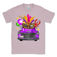 Lilac Mardi Gras Truck Leopard Mask Classic Tee - FaDigitalArtStudio