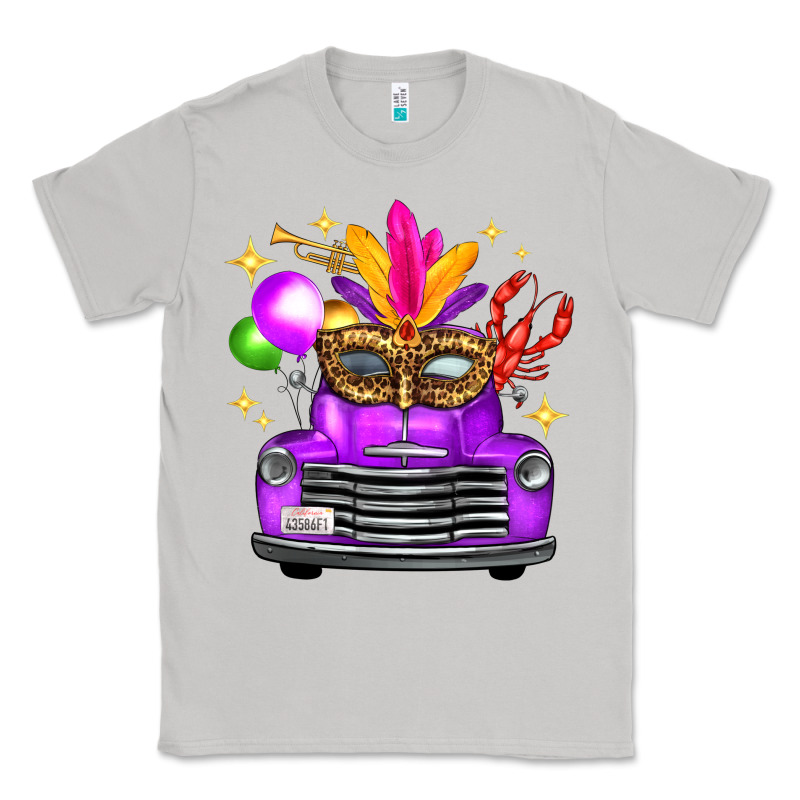 Mardi Gras Truck Leopard Mask Classic Tee by FaDigitalArtStudio | Teevron