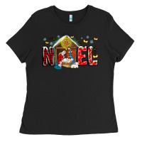 Black Noel Ladies Tee - CowhideDigitalArt