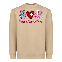 Peace Love Nurse Heavyweight Sweatshirt | Teevron