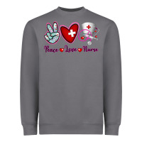 Storm Peace Love Nurse Heavyweight Sweatshirt - RanaPortraitStore