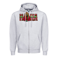 Heather Grey nana floral aztec leopard Zipper Hoodie - Jasminsmagicworld