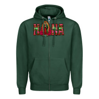 Sports Green nana floral aztec leopard Zipper Hoodie - Jasminsmagicworld