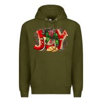 Army Green christmas joy coffee Premium Hoodie - BarkalooDesign