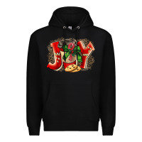 Black christmas joy coffee Premium Hoodie - BarkalooDesign
