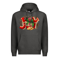Charcoal Heather christmas joy coffee Premium Hoodie - BarkalooDesign