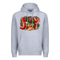 Heather Grey christmas joy coffee Premium Hoodie - BarkalooDesign