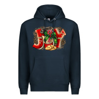Navy christmas joy coffee Premium Hoodie - BarkalooDesign