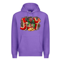 Purple christmas joy coffee Premium Hoodie - BarkalooDesign