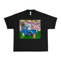 Black happy easter truck Urban Heavy Tee - CowhideDigitalArt