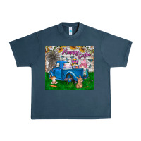 Midnight Navy happy easter truck Urban Heavy Tee - CowhideDigitalArt