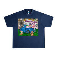 Navy happy easter truck Urban Heavy Tee - CowhideDigitalArt