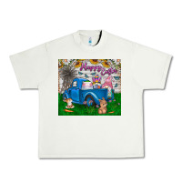 Pistachio happy easter truck Urban Heavy Tee - CowhideDigitalArt