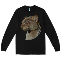 Black Jaguarundi Head Long Sleeve Tee - LillyAllenDesigns