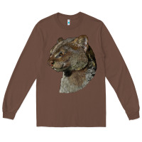 Chestnut Jaguarundi Head Long Sleeve Tee - LillyAllenDesigns