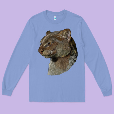 Jaguarundi Head Long Sleeve Tee Designed By Lillyallendesigns