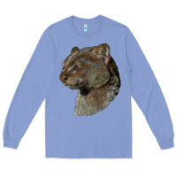 Colony Blue Jaguarundi Head Long Sleeve Tee - LillyAllenDesigns