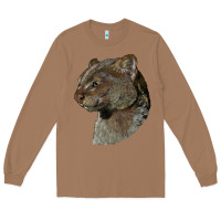 Toasted Coconut Jaguarundi Head Long Sleeve Tee - LillyAllenDesigns