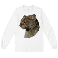 White Jaguarundi Head Long Sleeve Tee - LillyAllenDesigns