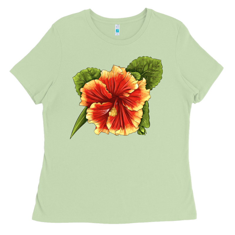 Hawaiian Hibiscus Flower Illustrations Ladies Tee by LillyAllenDesigns | Teevron