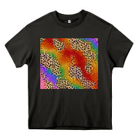 Asphalt Pride rainbow leopard design Heavy Core Tee - FaDigitalArtStudio
