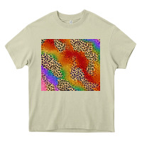 Mossy Pride rainbow leopard design Heavy Core Tee - FaDigitalArtStudio