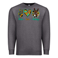 Charcoal Heather Peace Love Donkeys Premium Sweatshirt - Jasminsmagicworld
