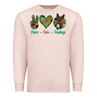 Pale Pink Peace Love Donkeys Premium Sweatshirt - Jasminsmagicworld