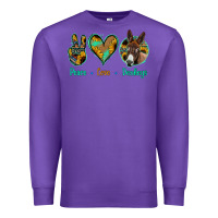 Purple Peace Love Donkeys Premium Sweatshirt - Jasminsmagicworld