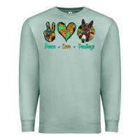 Seafoam Peace Love Donkeys Premium Sweatshirt - Jasminsmagicworld