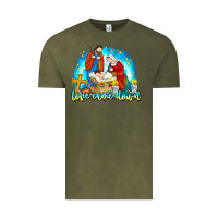 Vintage Olive Love Came Down Vintage Tee - CowhideDigitalArt