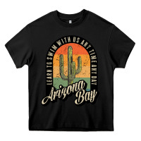 Black Arizona Bay Swim Team Heavy Core Tee - DesigneFamous