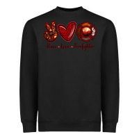 Black Peace Love Firefighter Heavyweight Sweatshirt - RanaPortraitStore