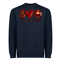Navy Peace Love Firefighter Heavyweight Sweatshirt - RanaPortraitStore