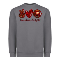 Storm Peace Love Firefighter Heavyweight Sweatshirt - RanaPortraitStore