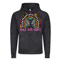 Vintage Black race day vibes rainbow Vintage Hoodie - Artiststas