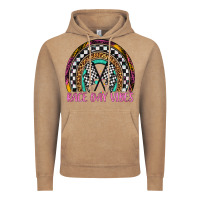 Vintage Coffee race day vibes rainbow Vintage Hoodie - Artiststas