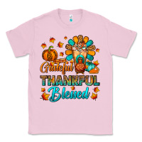 Bubblegum Pink Grateful Thankful Blessed Thanksgiving Cold Drink Classic Tee - FaDigitalArtStudio