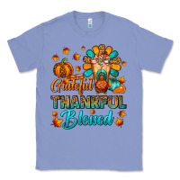 Colony Blue Grateful Thankful Blessed Thanksgiving Cold Drink Classic Tee - FaDigitalArtStudio