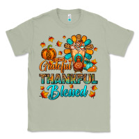Matcha Grateful Thankful Blessed Thanksgiving Cold Drink Classic Tee - FaDigitalArtStudio
