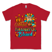 Red Grateful Thankful Blessed Thanksgiving Cold Drink Classic Tee - FaDigitalArtStudio