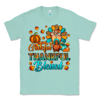 Seafoam Grateful Thankful Blessed Thanksgiving Cold Drink Classic Tee - FaDigitalArtStudio