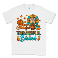 White Grateful Thankful Blessed Thanksgiving Cold Drink Classic Tee - FaDigitalArtStudio