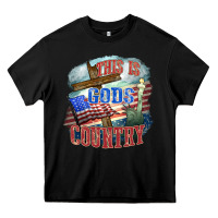 Black This is gods country Heavy Core Tee - FaDigitalArtStudio