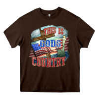Chocolate Brown This is gods country Heavy Core Tee - FaDigitalArtStudio