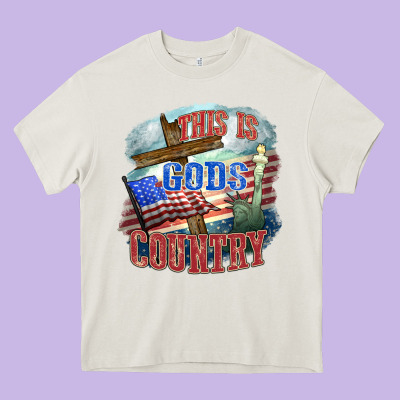 This Is Gods Country Heavy Core Tee Designed By Fadigitalartstudio